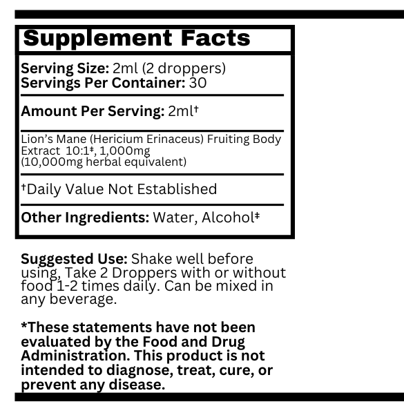 Lion's Mane Dual Extract for Back Support